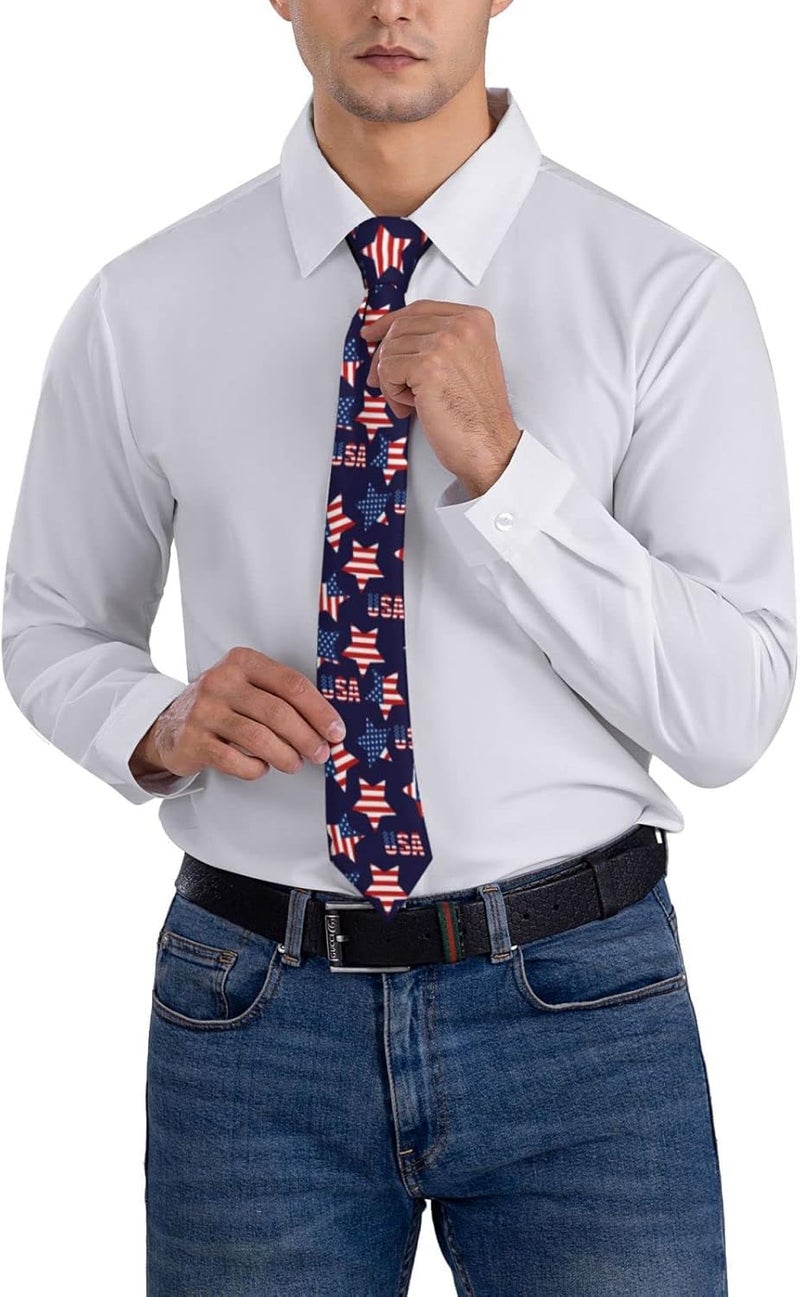 Yilad Tie for Men and Boy Novelty Fun Full Print Men's Necktie Skinny Fashion Narrow Wide - Image 4